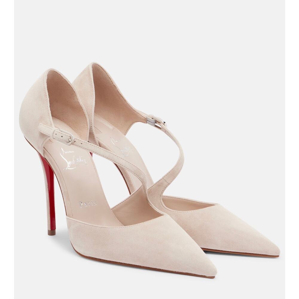 CHRISTIAN LOUBOUTIN
Miss Ziggyta 100 suede pumps BNIB 38.5